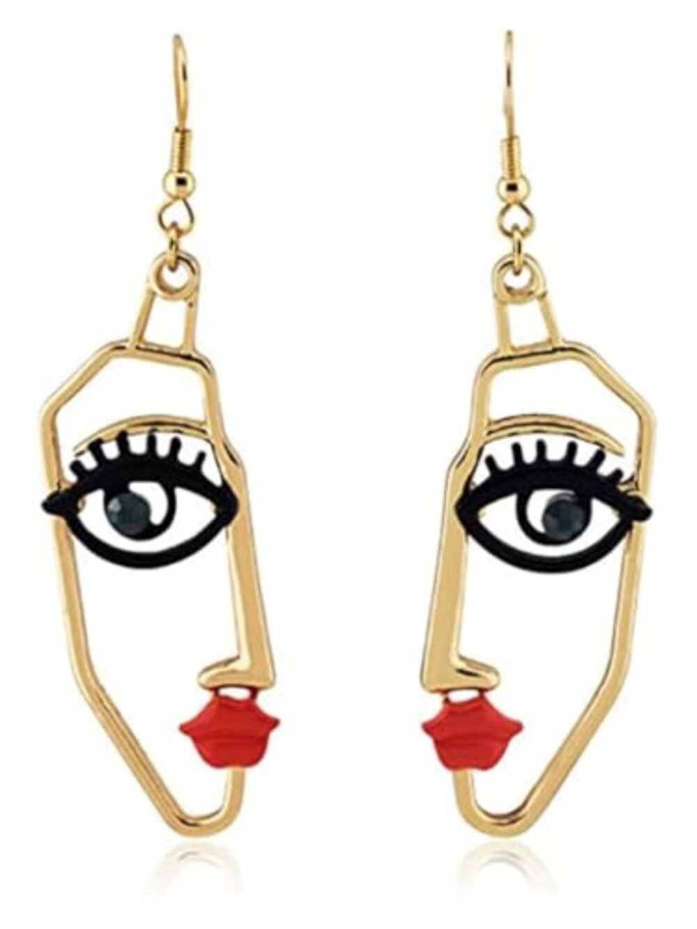 New - Face Shaped Earrings Geometric Earrings‎ Abstract Alloy Hollowed Vintage